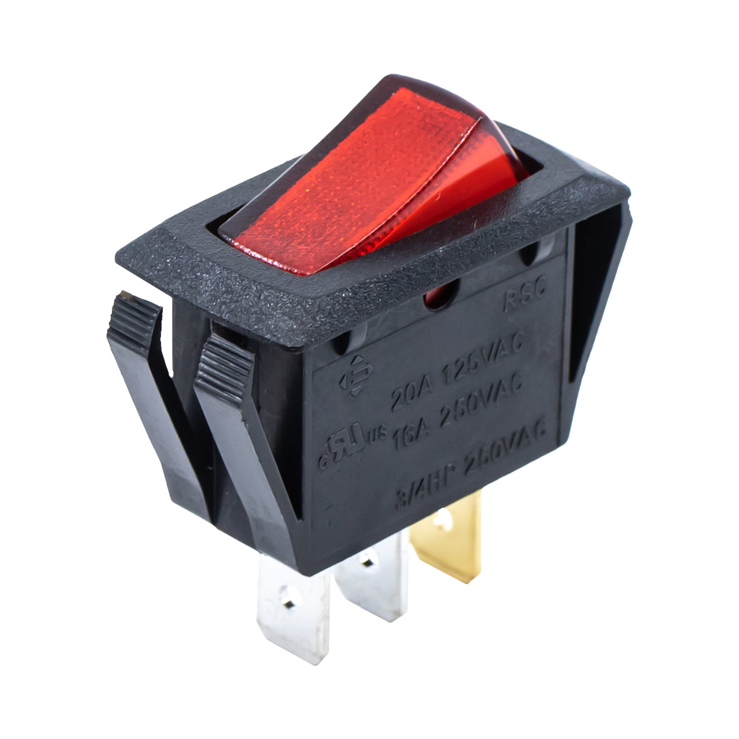 RSC Series Illuminated, Power Rocker Switch with Bi-Color Actuator